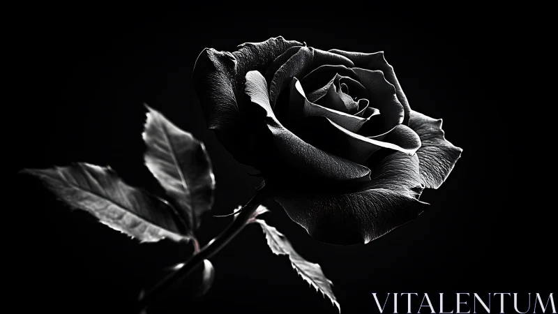 Shadows Dance Through Velvet Petals Kissed by Phantom Light