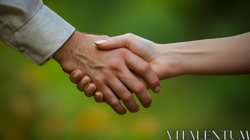Handshake Between Man and Woman.