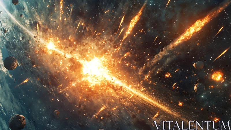 Asteroid field detonation with high energy plasma shockwaves