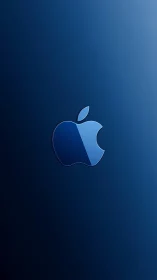Apple Logo rendered on blue gradient background