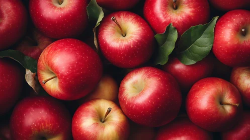 Crimson apples quietly rehearse their glossy harvest glow