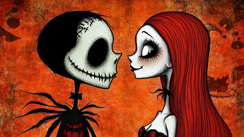 Skeletal Romance: Jack and Sally Portrait.