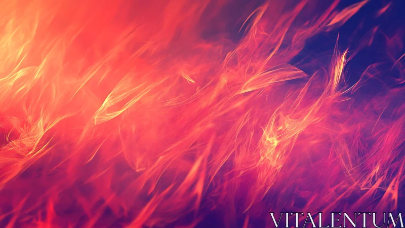 Abstract fiery light streaks in vibrant warm tones digital art.
