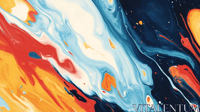 Rivers of bold color flow across a dreamy abstract canvas