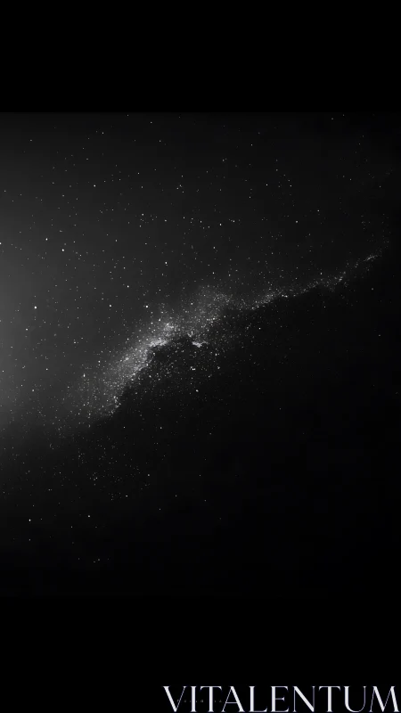 Stellar dust band cuts luminous path through deep void.