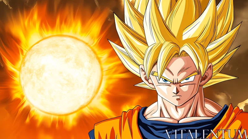 Solar fury stares back as a golden warrior crowns daylight