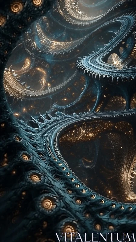 Spiral citadels of starlight weave endless metallic dreams