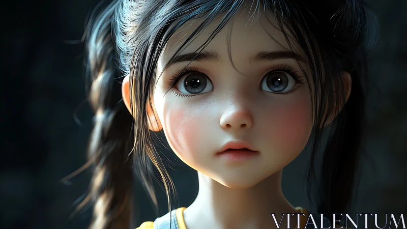 Wide eyed wonder: gentle portrait of a curious child.