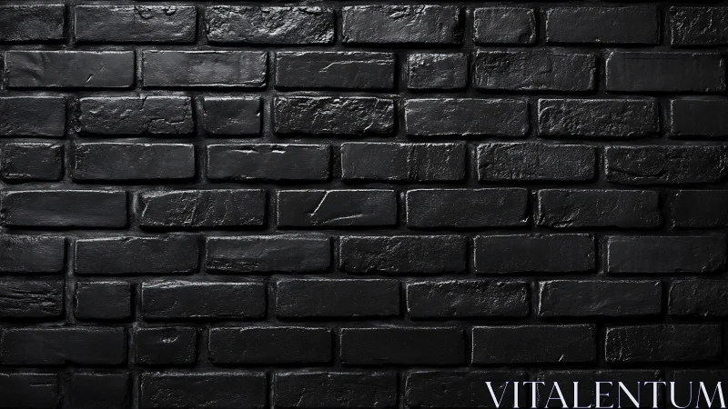Matte black brick wall shows textured modern backdrop.