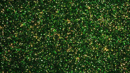 Emerald glitter texture with dense metallic sparkle field