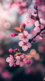 Spring's Delicate Dance with Butterflies and Blossoms.