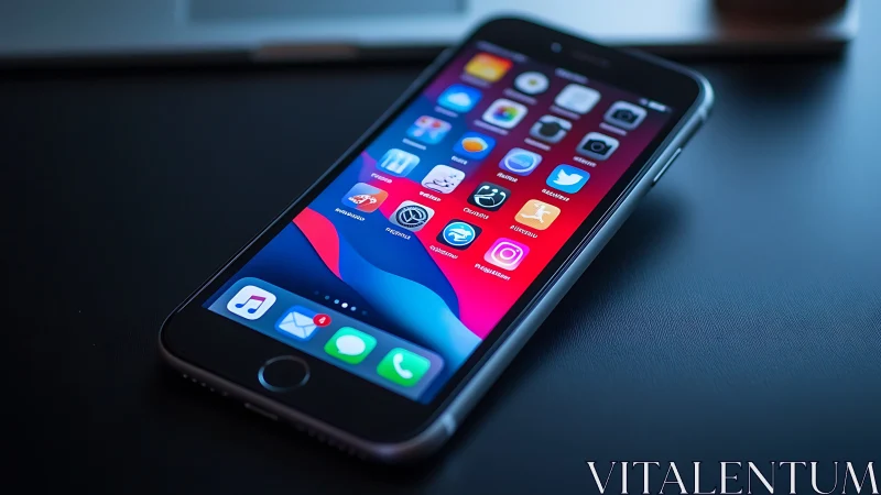 iPhone Home Screen Interface: Vibrant App Ecosystem Display.