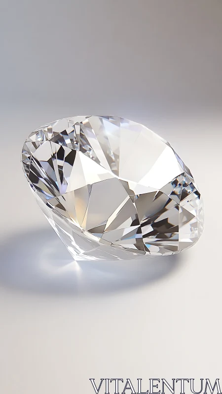 Gentle light dancing through a tilted crystal diamond.