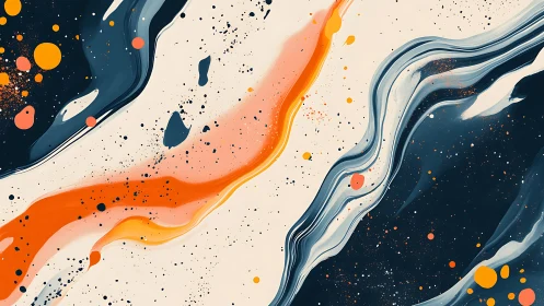 Flowing nebula-like streaks sweep across bold abstract space.