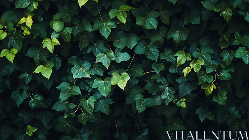 Deep emerald ivy foliage with subtle natural gradients.