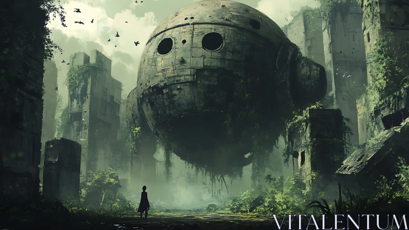 Quiet meeting with a gentle giant in a forgotten city.