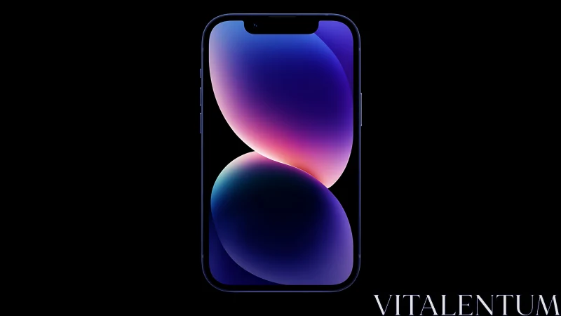 Modern Phone Displaying Dreamy Gradient Wallpaper.