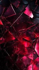 Shattered glass shards reflect red and black lighting effects