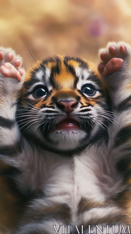 Tiny tiger starfish stretches skyward and owns the frame