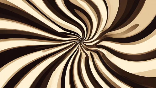 Brown radial swirl pattern converges toward central vortex