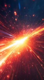 Relativistic stellar burst with radial plasma light trails