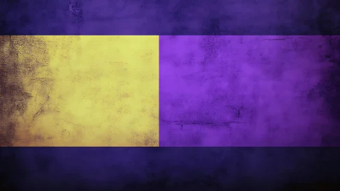 Yellow and purple textured rectangular color field composition.