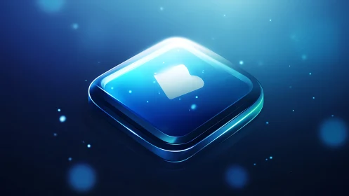 Luminescent like icon drifting through midnight-blue glow.