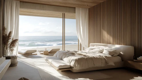Sunlit shoreline bedroom where waves whisper you awake.