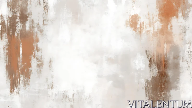 Minimalist abstract artwork with earthy brown and white brushstrokes.