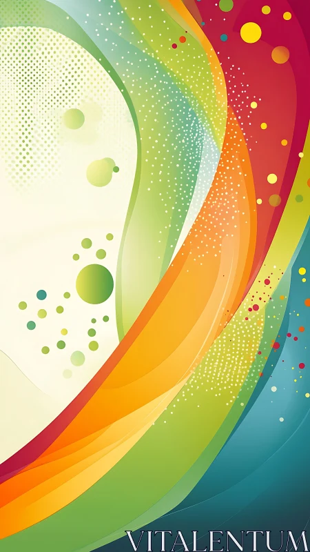 Chromatic river of light swirling through dotted cosmos.