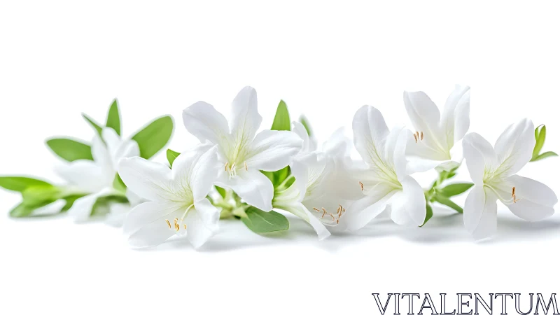 Delicate White Lilies in Soft Focus Light.