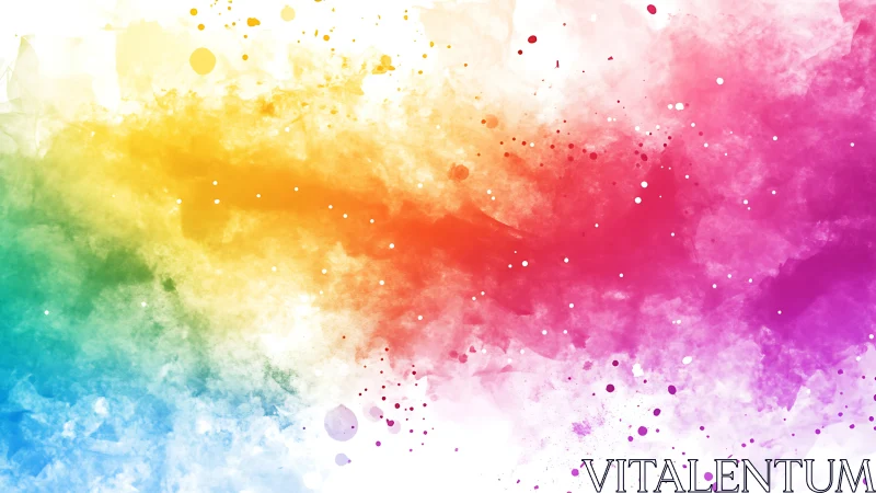 Horizontal watercolor gradient with dispersed color field.