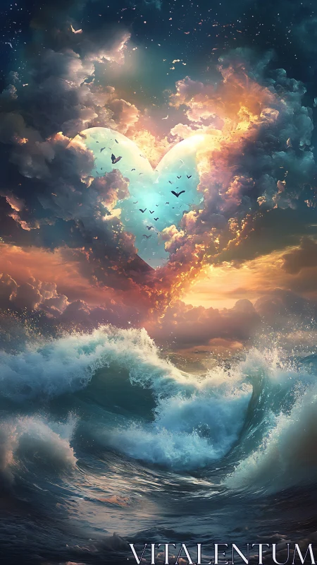Heart-Shaped Sky: Where Ocean Meets Dreams.