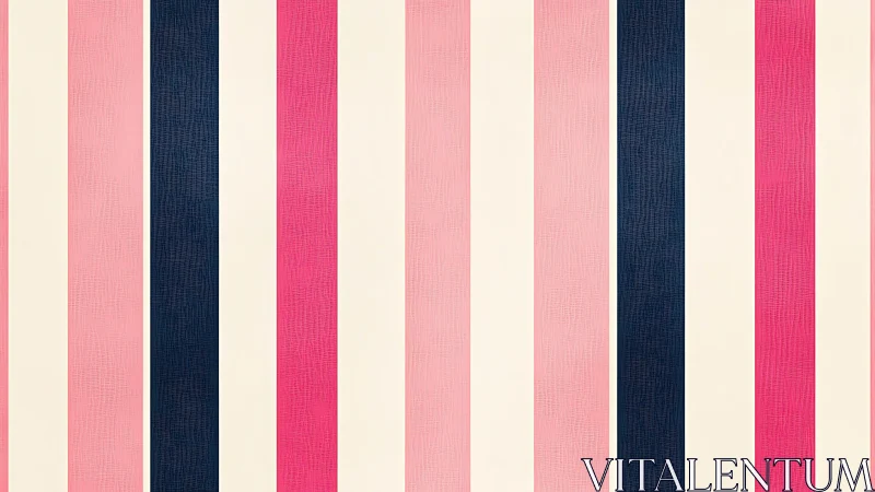 Candy-parade vertical stripes in navy, blush, and cream.