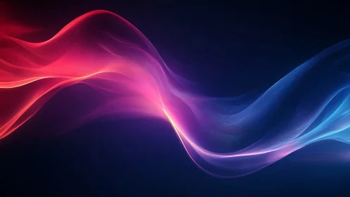 Digital painting luminous waveforms on deep gradient field.