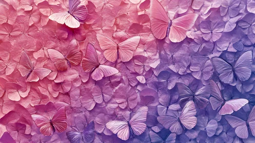 Blush-to-lilac butterfly bloom drifting across gradients.