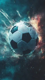Exploding soccer ball cuts through cosmic storm of particles