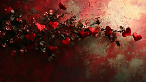 Love Takes Flight Among the Textured Walls.