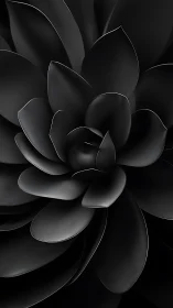 High-contrast botanical form rendered in sculptural monochrome.