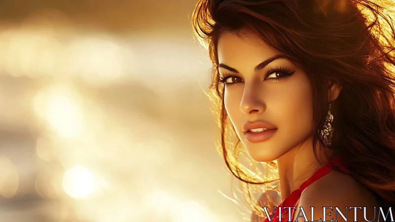 Sunlit portrait glows as warm evening light softens every line