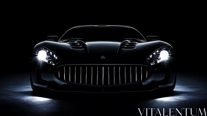 Midnight supercar glows with sleek power and quiet confidence