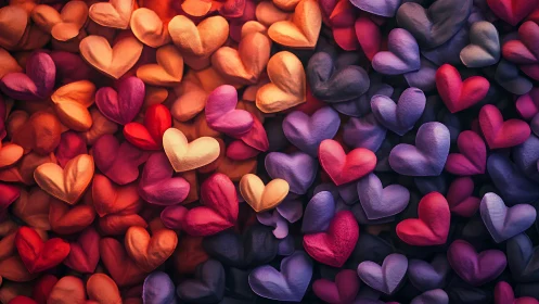 Chromatic Heart Gradient Array with Volumetric Depth Rendering