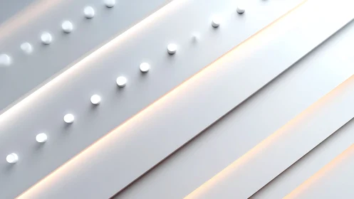 Minimalist diagonal light panels with luminous nodes design.