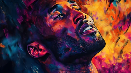 Radiant portrait glows with bold color and quiet determination