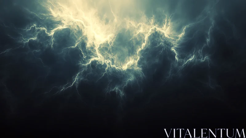 Stormlit nebula clouds erupt with electric luminance.