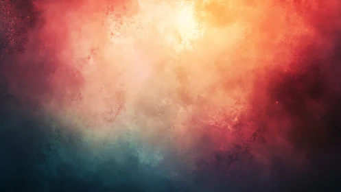 Bicolor nebula cloud gradient with warm flare core illumination