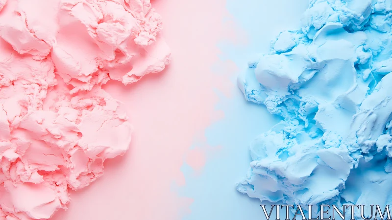 Dual pastel foam textures in mirrored pink and blue fields