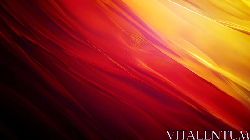 Glowing red and gold waves drifting in a cozy sunset mood.