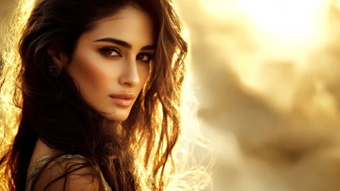 Backlit cinematic portrait renders warm golden rim light