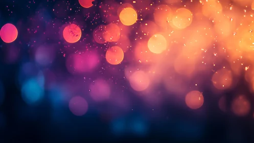 Colorful Bokeh Lights Abstract Background in Vibrant Style.